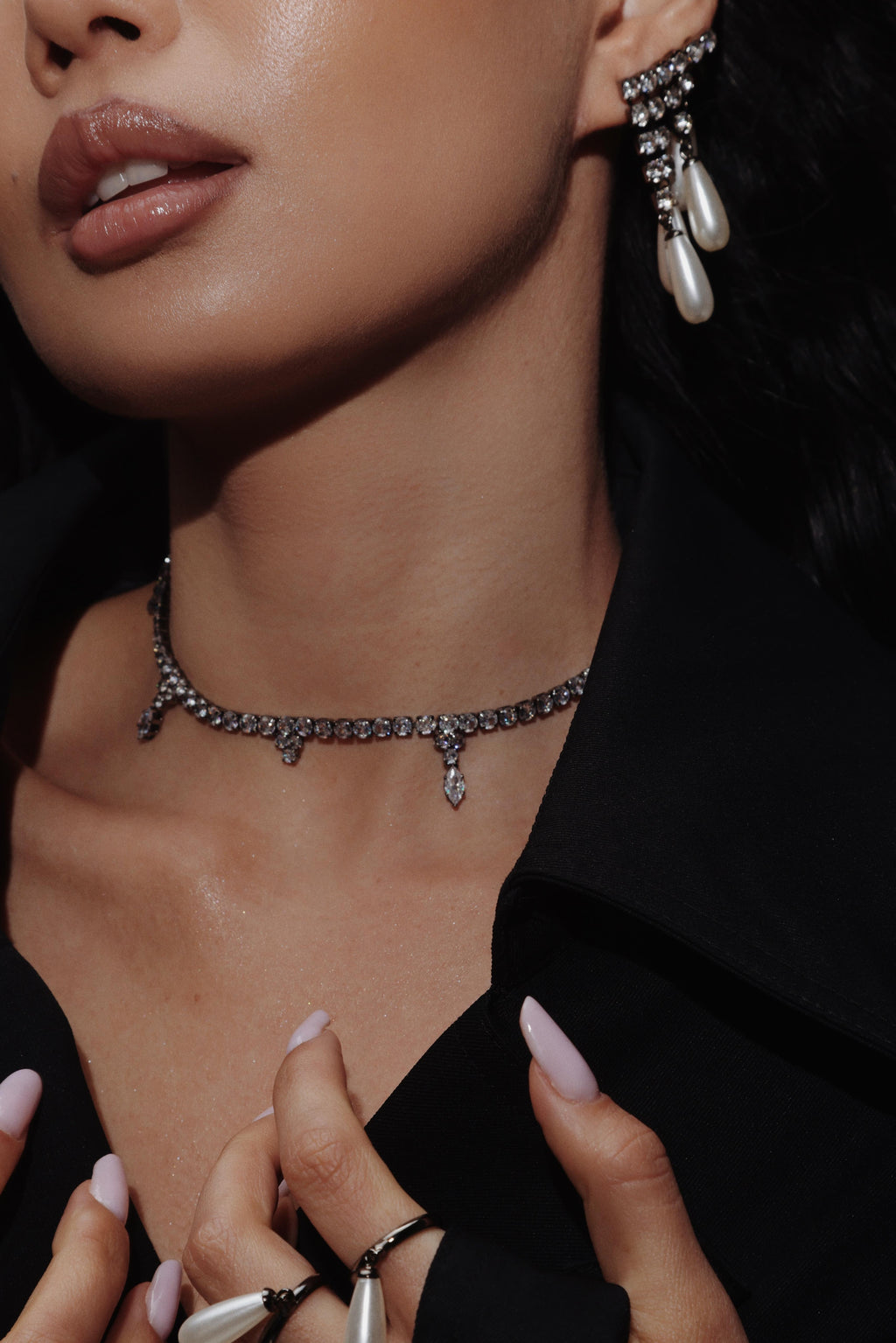 EARRING NOIRPEARL — SILVER