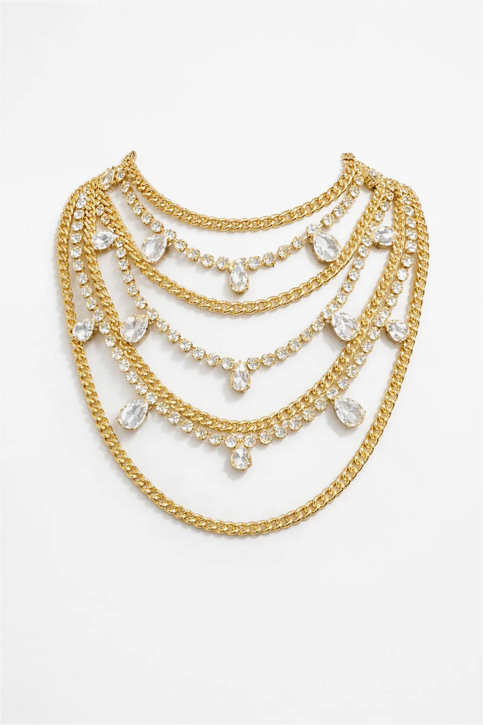 NECKLACE URBAN CRYSTAL STRONG — GOLD