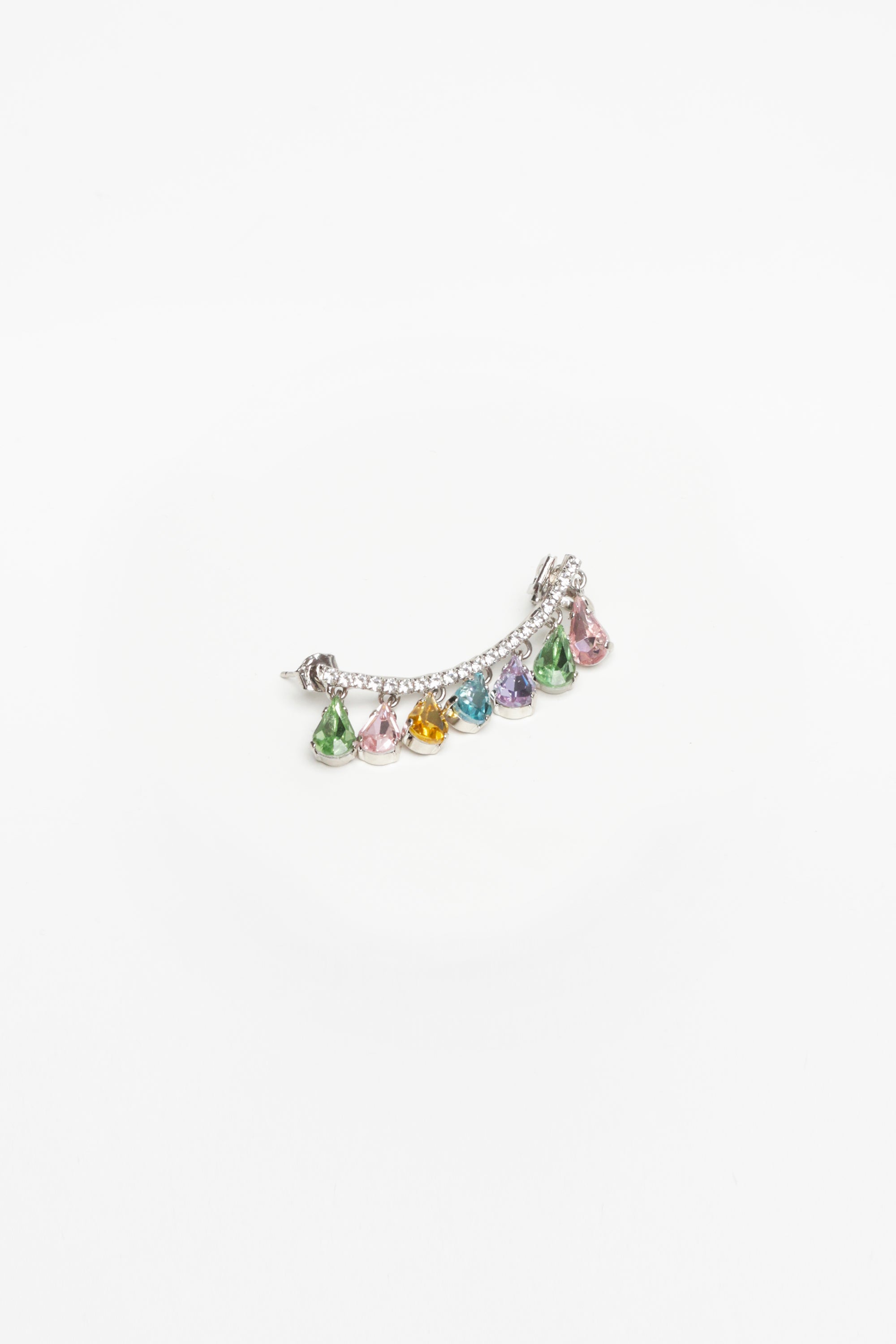 EARCUFF GARDENIA — SILVER