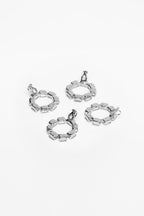 EARCUFF TUBEROSE BIG —SILVER