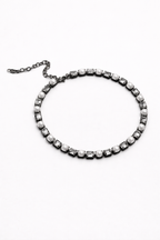 CHOKER CRYSTAPEARL — GRAY