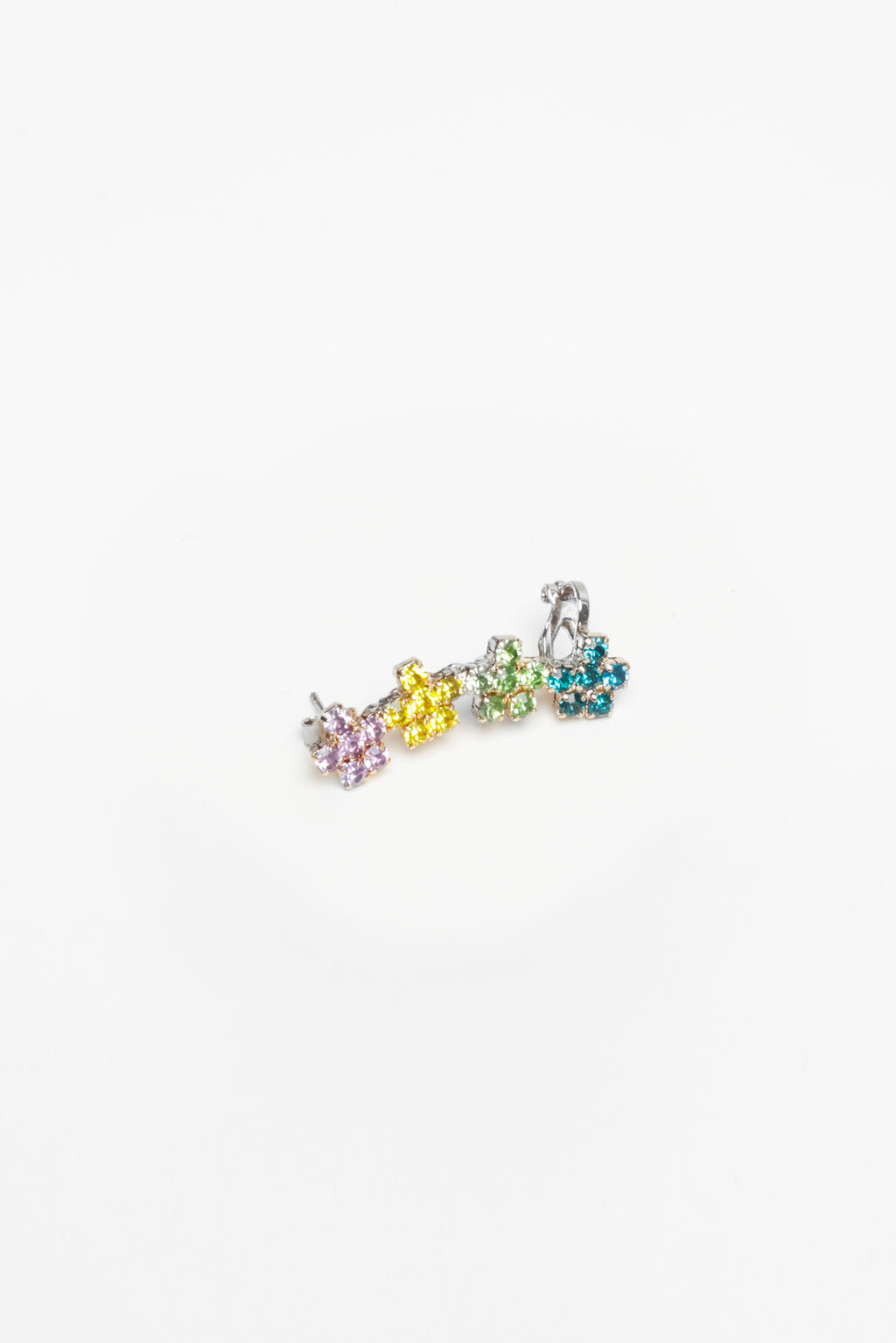 EARCUFF ROSE SMALL — SILVER