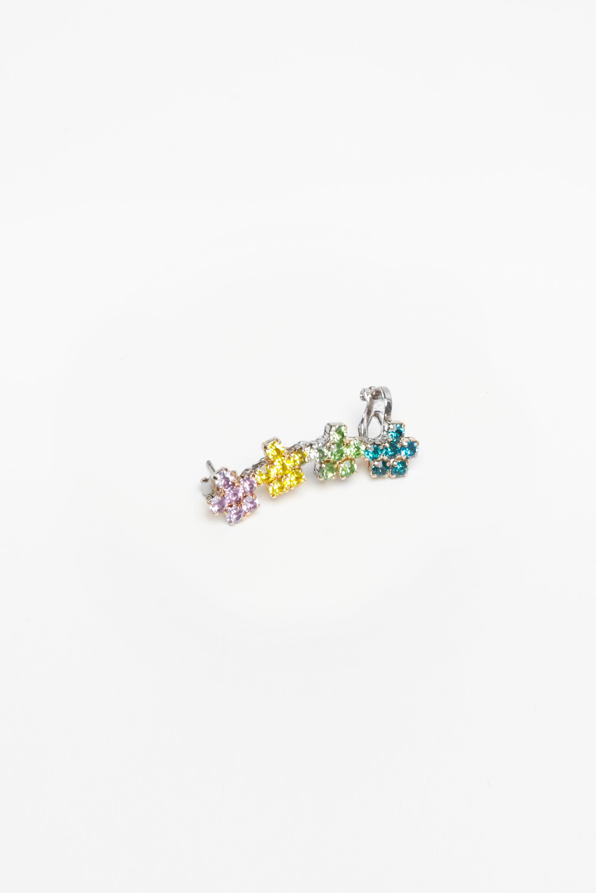 EARCUFF ROSE SMALL — SILVER