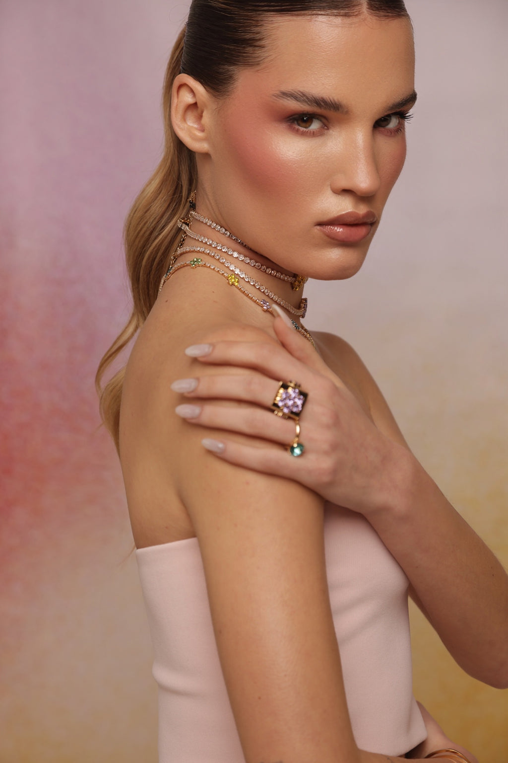 RING CAMELLIA — SILVER