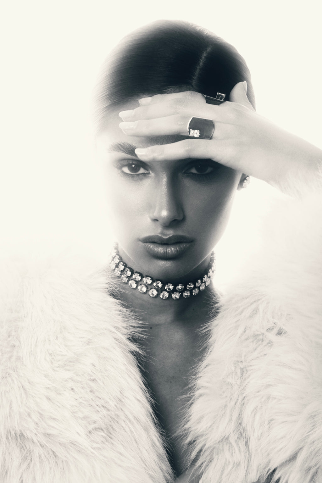 CHOKER CRYSTA — GOLD