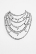 NECKLACE URBAN CRYSTAL STRONG — SILVER