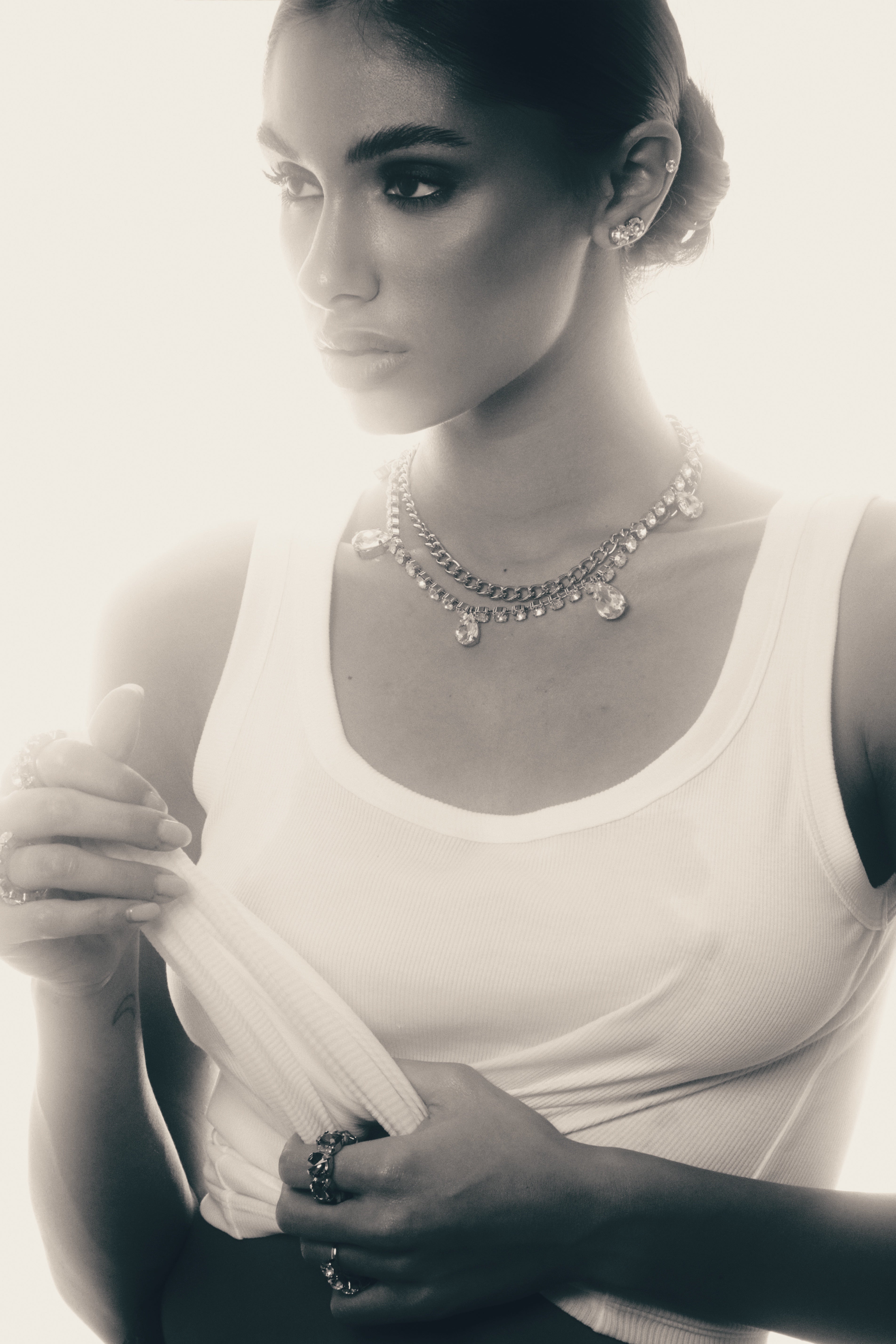 NECKLACE URBAN CRYSTAL — SILVER