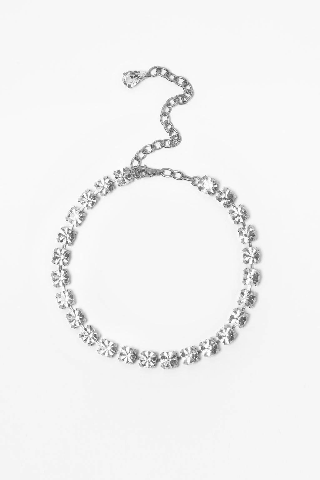 CHOKER CRYSTA — SILVER