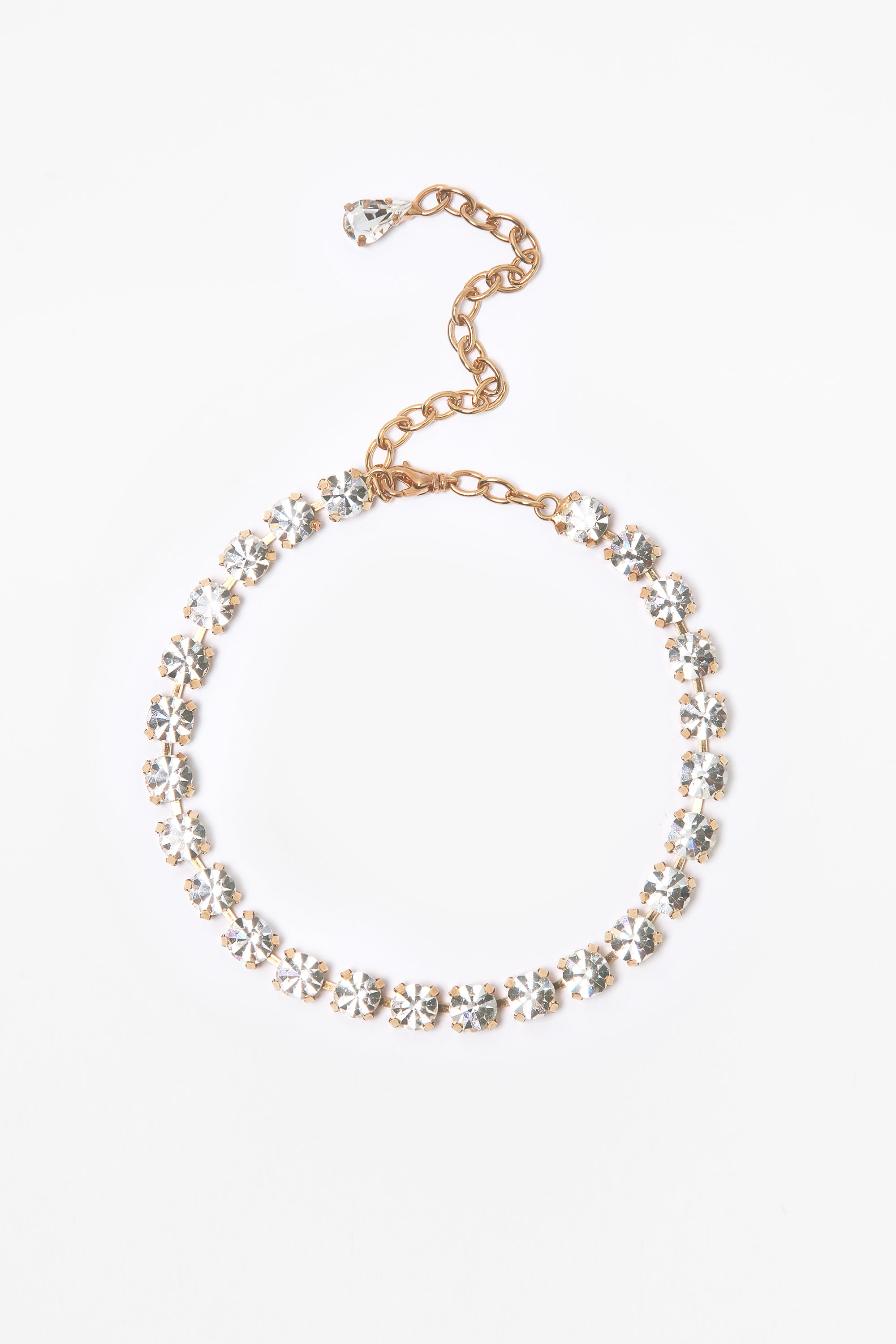 CHOKER CRYSTA — GOLD